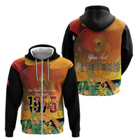 Personalised Papua New Guinea Independence Day Zip Hoodie One People One Nation One Country LT14 - Polynesian Pride