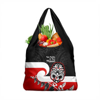Te Reo Maori New Zealand Grocery Bag Kia Kaha Maori Fern With Tino Rangatiratanga LT14 1-pack One Size Red - Polynesian Pride
