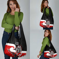 Te Reo Maori New Zealand Grocery Bag Kia Kaha Maori Fern With Tino Rangatiratanga LT14 - Polynesian Pride
