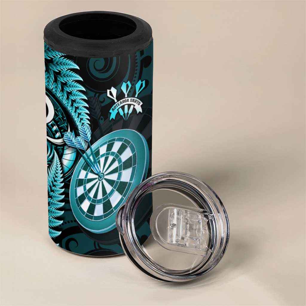 New Zealand Darts 4 in 1 Can Cooler Tumbler Happiness Is A Tight Threesome Maori Turquoise LT14 - Polynesian Pride