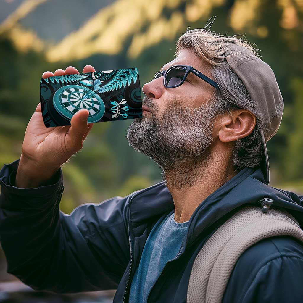 New Zealand Darts 4 in 1 Can Cooler Tumbler Happiness Is A Tight Threesome Maori Turquoise LT14 - Polynesian Pride