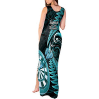 New Zealand Darts Tank Maxi Dress Happiness Is A Tight Threesome Maori Turquoise LT14 - Polynesian Pride