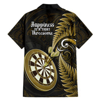 New Zealand Darts Kid Hawaiian Shirt Happiness Is A Tight Threesome Maori Gold LT14 - Polynesian Pride