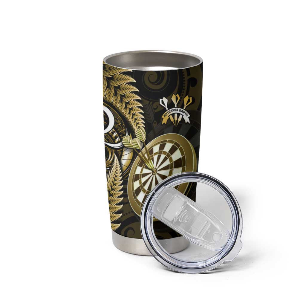 New Zealand Darts Tumbler Cup Happiness Is A Tight Threesome Maori Gold LT14 - Polynesian Pride