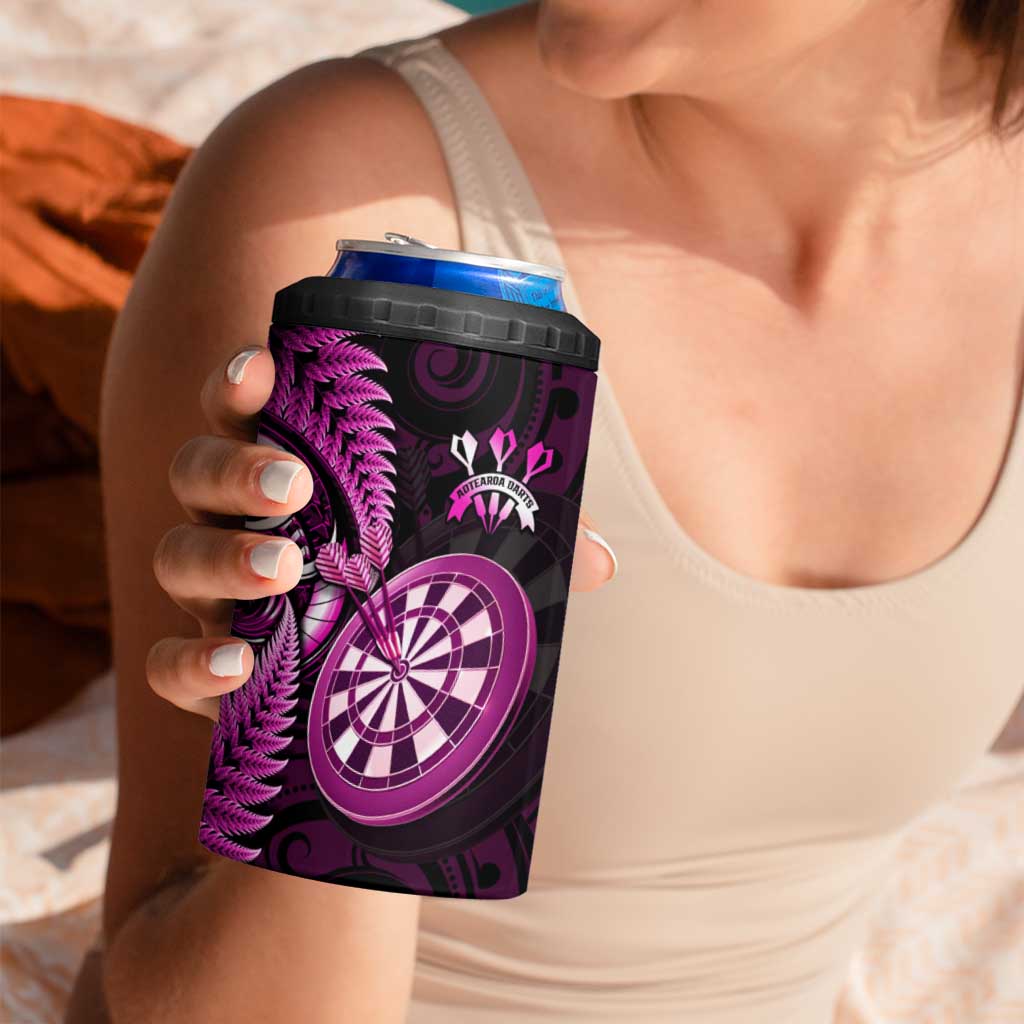 New Zealand Darts 4 in 1 Can Cooler Tumbler Happiness Is A Tight Threesome Maori Pink LT14 - Polynesian Pride