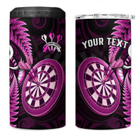 Personalised New Zealand Darts 4 in 1 Can Cooler Tumbler Happiness Is A Tight Threesome Maori Pink LT14 One Size: 16 oz Pink - Polynesian Pride