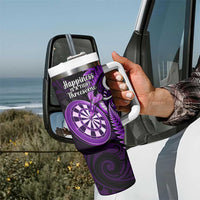 New Zealand Darts Tumbler With Handle Happiness Is A Tight Threesome Maori Purple LT14 - Polynesian Pride
