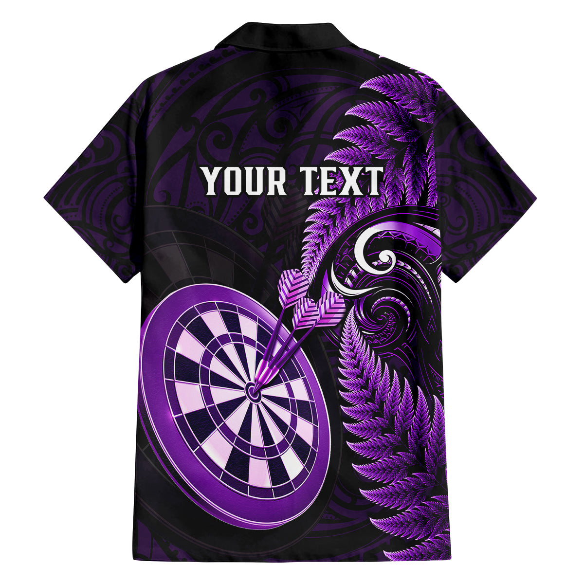 Personalised New Zealand Darts Kid Hawaiian Shirt Happiness Is A Tight Threesome Maori Purple LT14 - Polynesian Pride