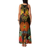 Papua New Guinea Central Province Family Matching Tank Maxi Dress and Hawaiian Shirt Papua Niugini Coat Of Arms With Flag Style LT14 - Polynesian Pride