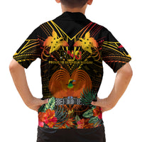 Papua New Guinea Western Province Kid Hawaiian Shirt Papua Niugini Coat Of Arms With Flag Style LT14 - Polynesian Pride