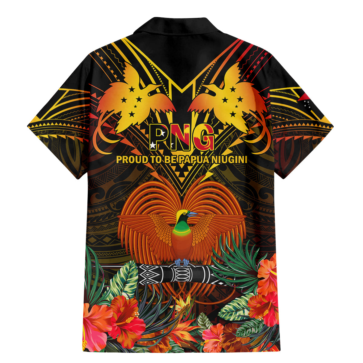 Papua New Guinea Manus Province Family Matching Mermaid Dress and Hawaiian Shirt Papua Niugini Coat Of Arms With Flag Style LT14 - Polynesian Pride
