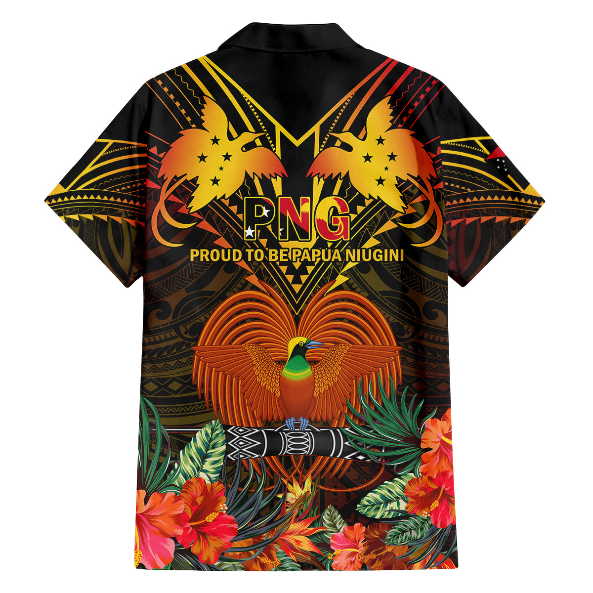 Papua New Guinea Manus Province Family Matching Summer Maxi Dress and Hawaiian Shirt Papua Niugini Coat Of Arms With Flag Style LT14 - Polynesian Pride