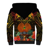 Papua New Guinea Manus Province Sherpa Hoodie Papua Niugini Coat Of Arms With Flag Style LT14 - Polynesian Pride