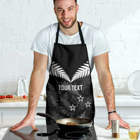 Custom New Zealand Silver Fern Football Apron Go Aotearoa Grunge Black LT14 - Polynesian Pride