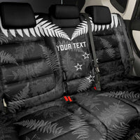 Custom New Zealand Silver Fern Football Back Car Seat Cover Go Aotearoa Grunge Black LT14 - Polynesian Pride