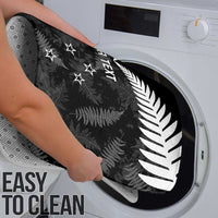 Custom New Zealand Silver Fern Football Bathroom Set Go Aotearoa Grunge Black LT14 - Polynesian Pride