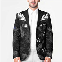 Custom New Zealand Silver Fern Football Blazer Go Aotearoa Grunge Black LT14 - Polynesian Pride