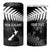 Custom New Zealand Silver Fern Football 4 in 1 Can Cooler Tumbler Go Aotearoa Grunge Black - Polynesian Pride