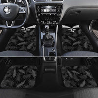 Custom New Zealand Silver Fern Football Car Mats Go Aotearoa Grunge Black LT14 Set 4pcs Black - Polynesian Pride