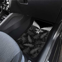 Custom New Zealand Silver Fern Football Car Mats Go Aotearoa Grunge Black LT14 - Polynesian Pride