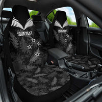 Custom New Zealand Silver Fern Football Car Seat Cover Go Aotearoa Grunge Black LT14 One Size Black - Polynesian Pride
