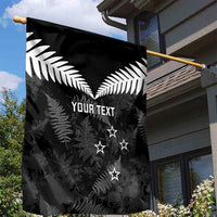 Custom New Zealand Silver Fern Football Garden Flag Go Aotearoa Grunge Black LT14 - Polynesian Pride