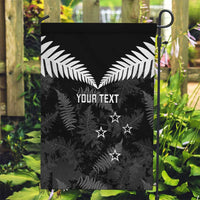 Custom New Zealand Silver Fern Football Garden Flag Go Aotearoa Grunge Black LT14 Garden Flag Black - Polynesian Pride