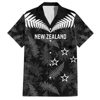Custom New Zealand Silver Fern Football Hawaiian Shirt Go Aotearoa Grunge Black LT14 Black - Polynesian Pride