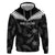 Custom New Zealand Silver Fern Football Hoodie Go Aotearoa Grunge Black - Polynesian Pride
