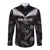 Custom New Zealand Silver Fern Football Long Sleeve Button Shirt Go Aotearoa Grunge Black - Polynesian Pride