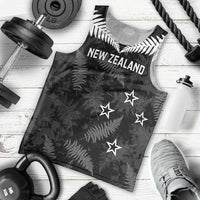 Custom New Zealand Silver Fern Football Men Tank Top Go Aotearoa Grunge Black LT14 - Polynesian Pride