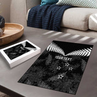 Custom New Zealand Silver Fern Football Puzzle Go Aotearoa Grunge Black LT14 - Polynesian Pride