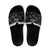 Custom New Zealand Silver Fern Football Slide Sandals Go Aotearoa Grunge Black - Polynesian Pride