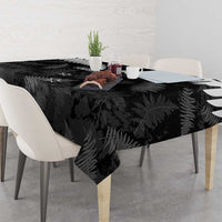 Custom New Zealand Silver Fern Football Tablecloth Go Aotearoa Grunge Black LT14 - Polynesian Pride