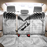 Custom New Zealand Silver Fern Football Back Car Seat Cover Go Aotearoa Grunge White LT14 - Polynesian Pride