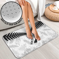 Custom New Zealand Silver Fern Football Bathroom Set Go Aotearoa Grunge White - Polynesian Pride