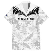 Custom New Zealand Silver Fern Football Hawaiian Shirt Go Aotearoa Grunge White LT14 White - Polynesian Pride