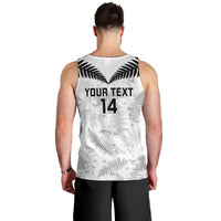 Custom New Zealand Silver Fern Football Men Tank Top Go Aotearoa Grunge White LT14 - Polynesian Pride