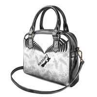 Custom New Zealand Silver Fern Football Shoulder Handbag Go Aotearoa Grunge White LT14 - Polynesian Pride