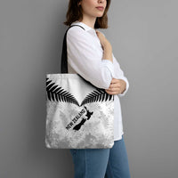 Custom New Zealand Silver Fern Football Tote Bag Go Aotearoa Grunge White LT14 - Polynesian Pride