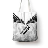 Custom New Zealand Silver Fern Football Tote Bag Go Aotearoa Grunge White LT14 - Polynesian Pride