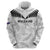 Custom New Zealand Silver Fern Football Zip Hoodie Go Aotearoa Grunge White - Polynesian Pride