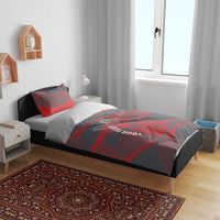 Custom New Caledonia Football Bedding Set Allez Les Cagous Grey Version - Polynesian Pride