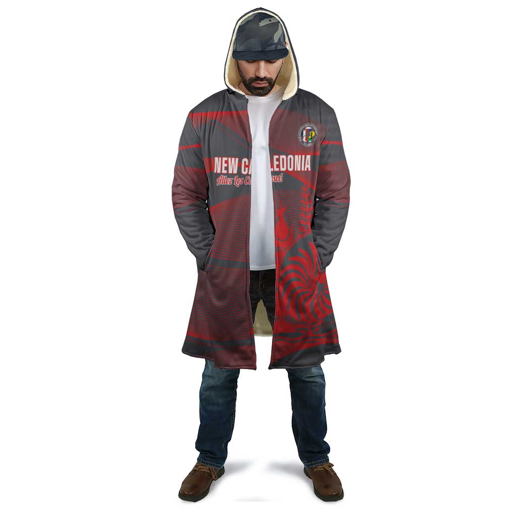 Custom New Caledonia Football Cloak Allez Les Cagous Grey Version - Polynesian Pride