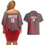 Custom New Caledonia Football Couples Matching Off Shoulder Short Dress and Hawaiian Shirt Allez Les Cagous Grey Version - Polynesian Pride