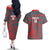 Custom New Caledonia Football Couples Matching Off The Shoulder Long Sleeve Dress and Hawaiian Shirt Allez Les Cagous Grey Version - Polynesian Pride