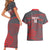 Custom New Caledonia Football Couples Matching Short Sleeve Bodycon Dress and Hawaiian Shirt Allez Les Cagous Grey Version - Polynesian Pride