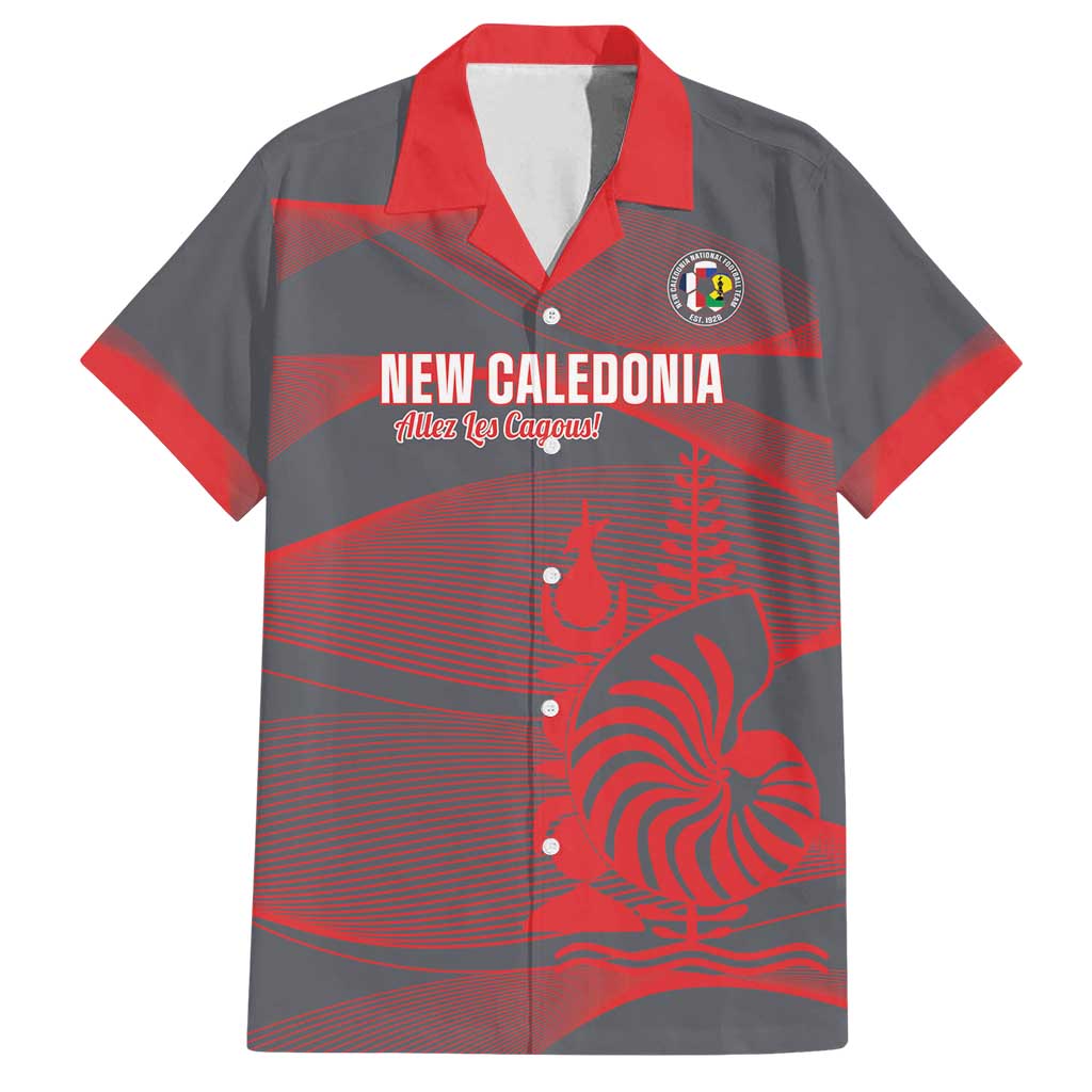 Custom New Caledonia Football Family Matching Puletasi and Hawaiian Shirt Allez Les Cagous Grey Version - Polynesian Pride
