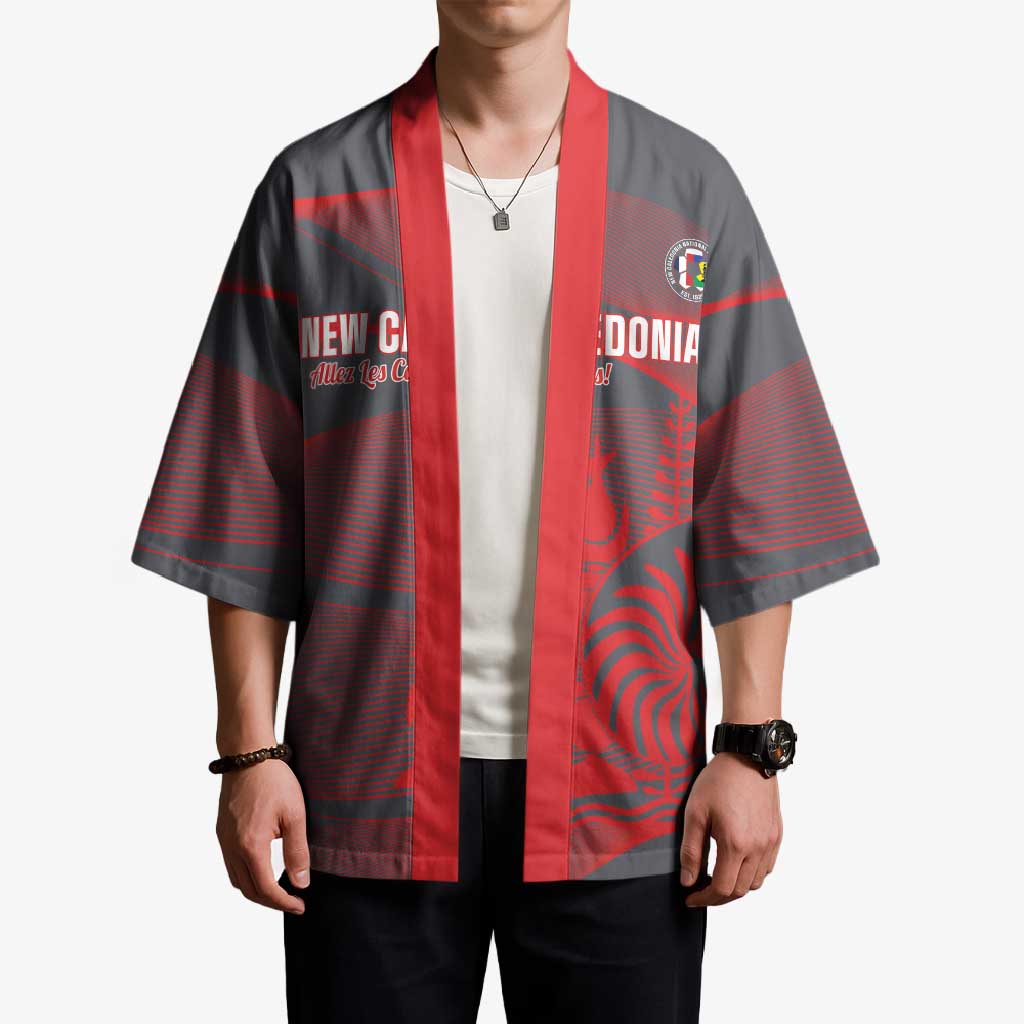 Custom New Caledonia Football Kimono Allez Les Cagous Grey Version - Polynesian Pride