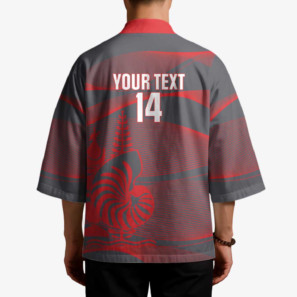 Custom New Caledonia Football Kimono Allez Les Cagous Grey Version - Polynesian Pride